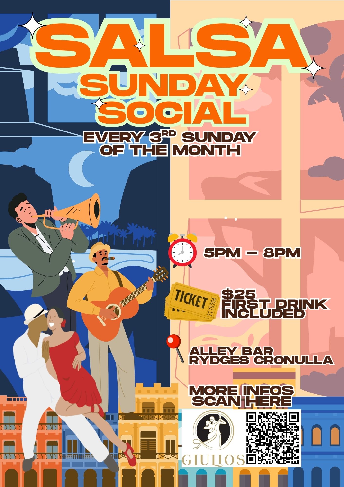 SALSA SUNDAY SOCIAL in Rydges Hotel Cronulla