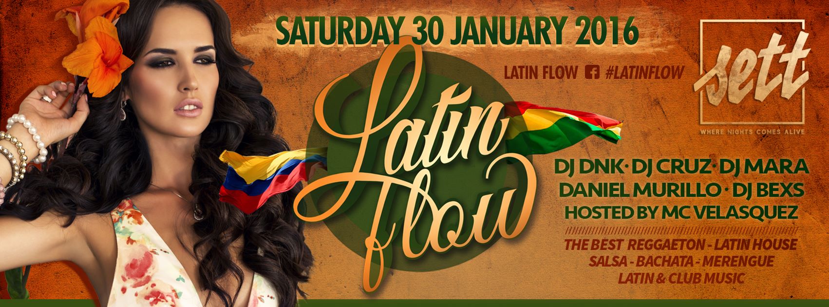 SETT PRESENTS ☀︎ LATIN FLOW ▪ 30.01.16 ☀︎