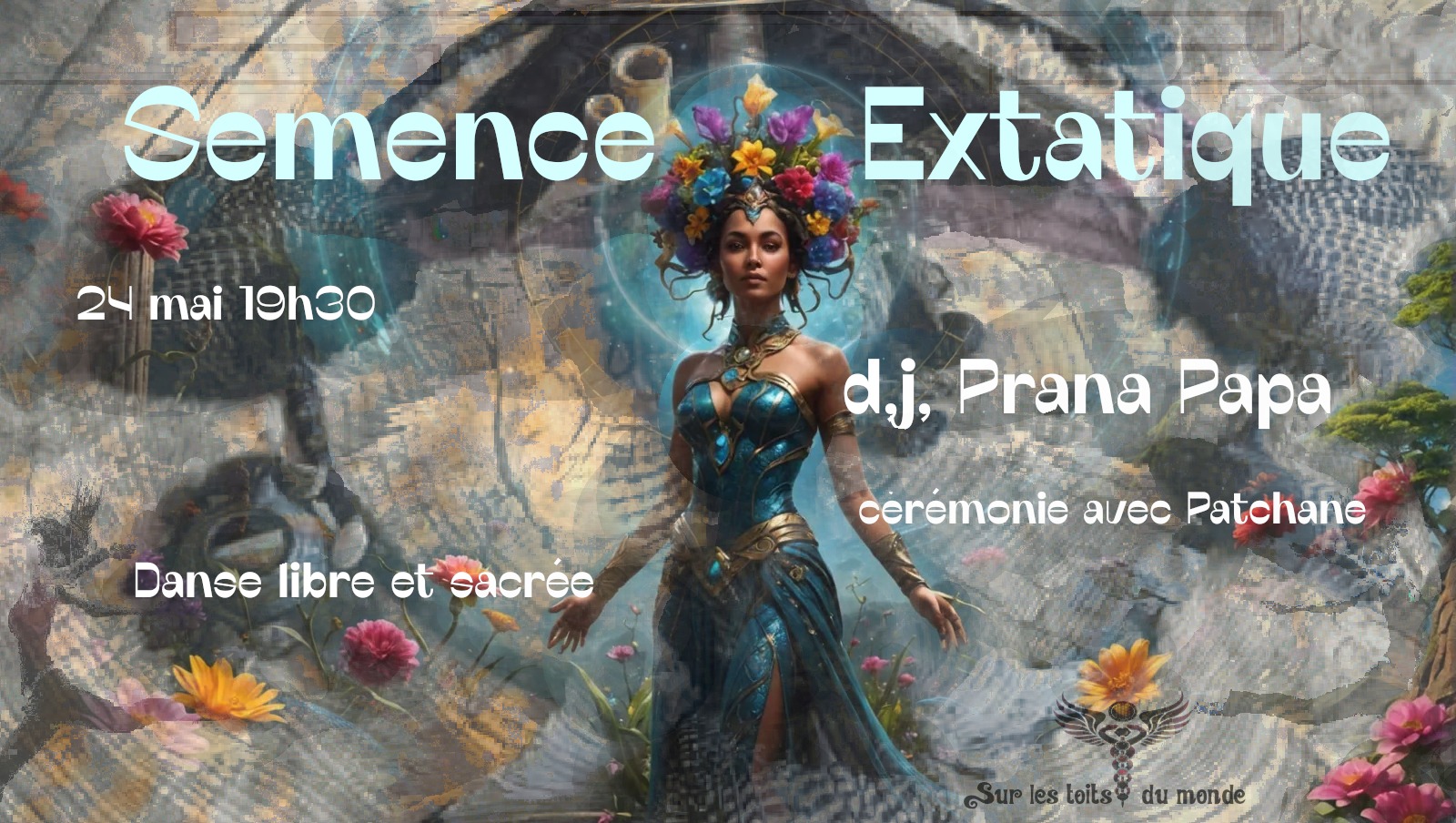 Semence extatique ☽ ☾ Danse libre et sacrée ↟ 24 mai ↟ Complet !!! Dj Prana Papa et Patchane