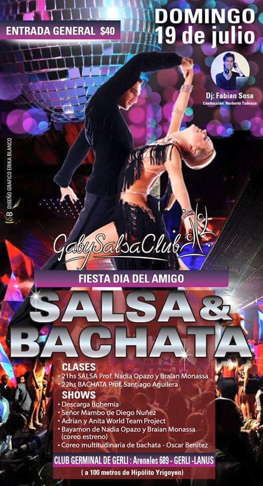 Fiesta dia del amigo - Gaby salsa club - Club germinal de gerli