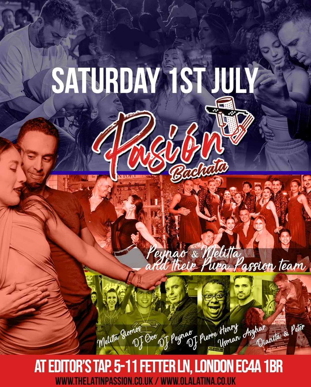 Pasión Bachata party on Saturday 1st July at Editor's Tap