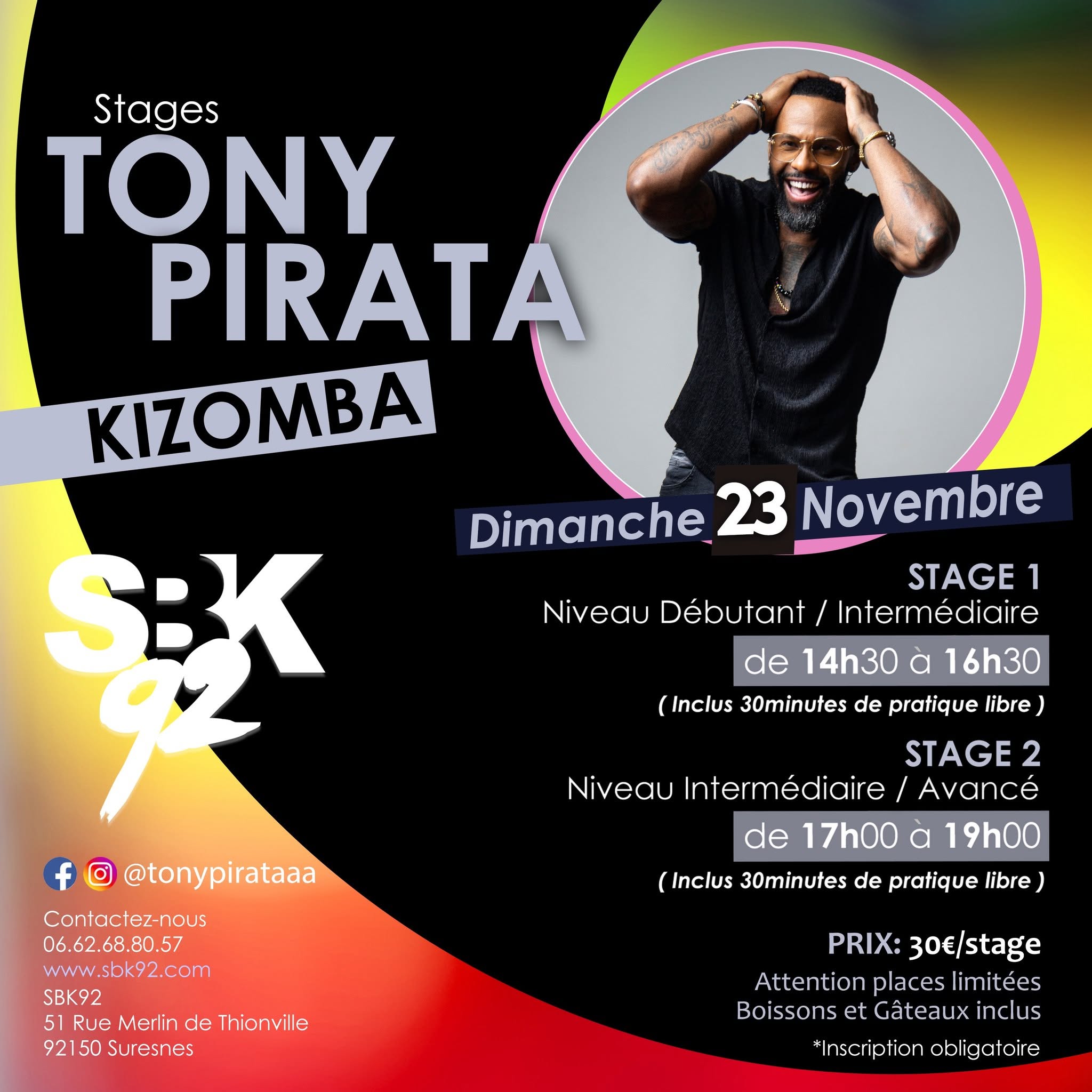 STAGE KIZOMBA avec TONY PIRATA