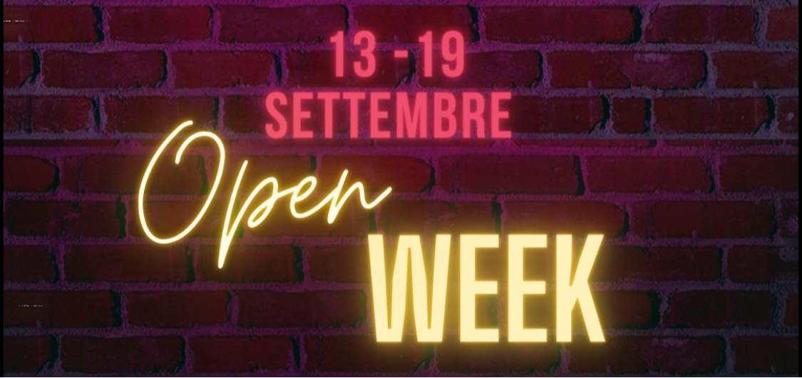 OPEN WEEK 13 - 17 SETTEMBRE