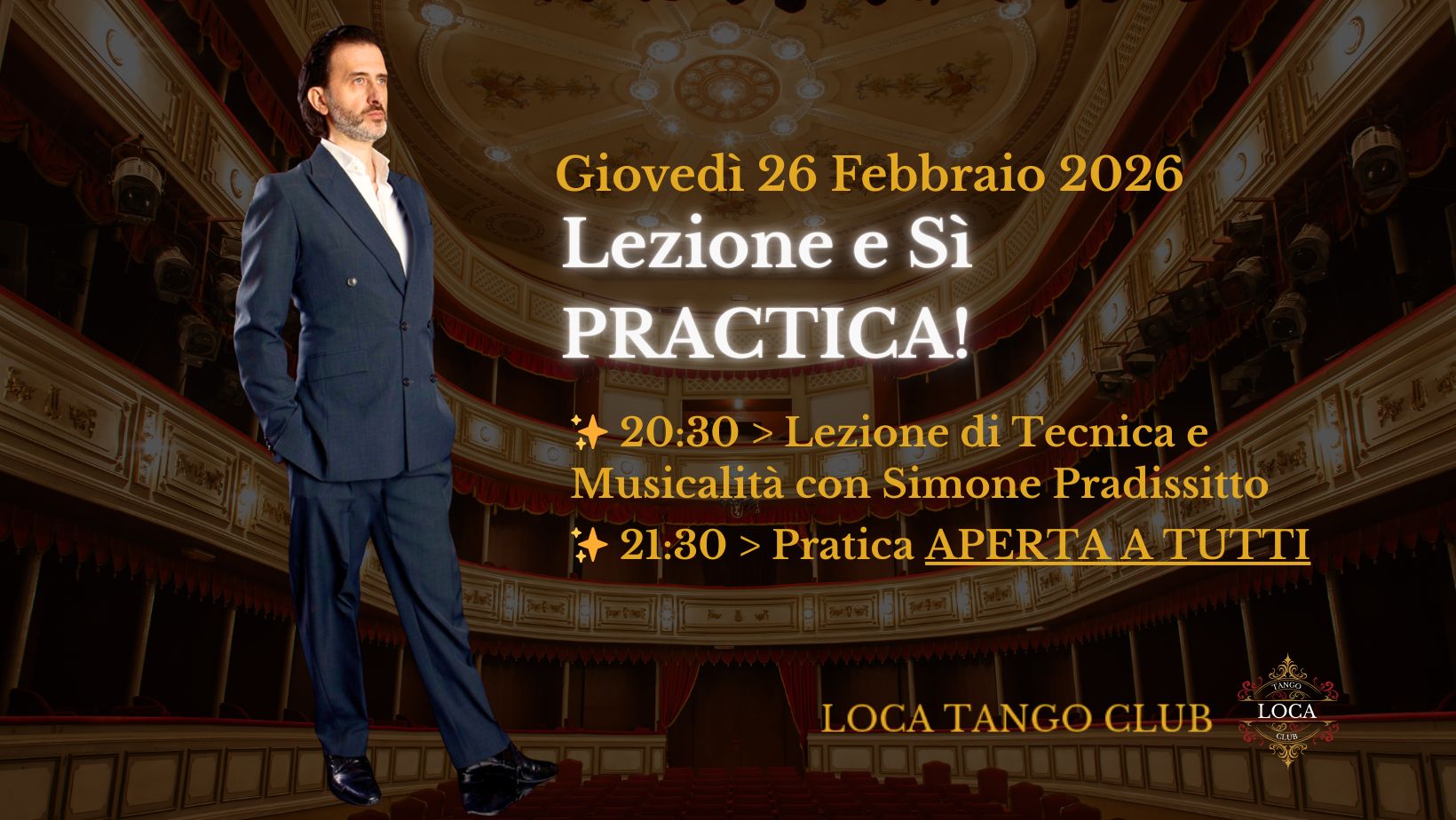 Sì Practica! Lezione di tecnica e musicalità + Practica del Giovedì
