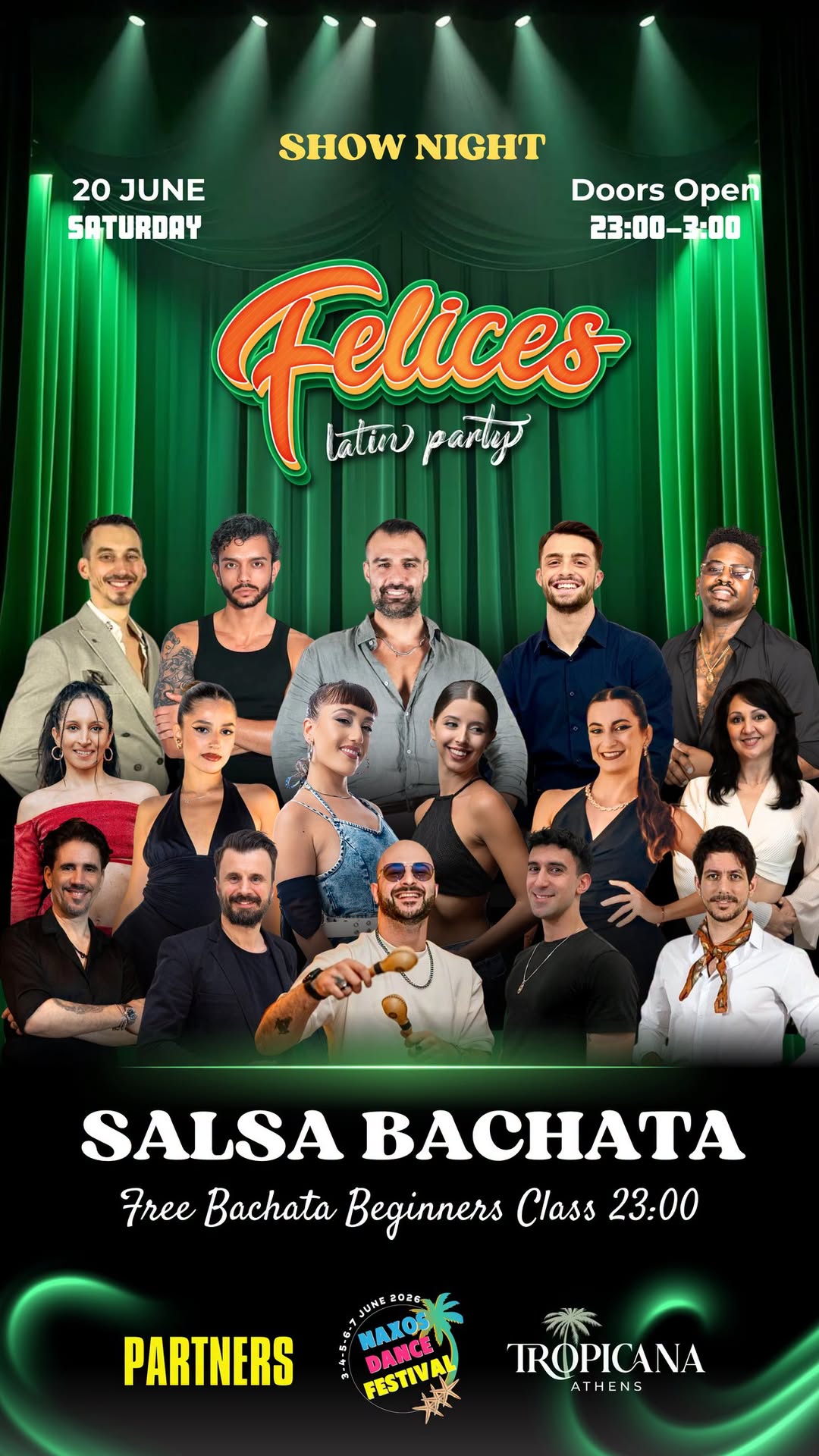 SALSA BACHATA PARTY 20 June FELICES On Saturday At Tropicana Latin Bar Athens