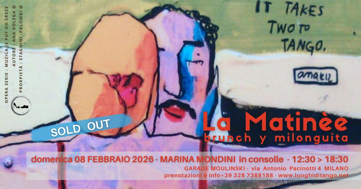 Marina Mondini a LA MATINÈE, dom08 FEBBRAIO brunch y milonguita a Milano