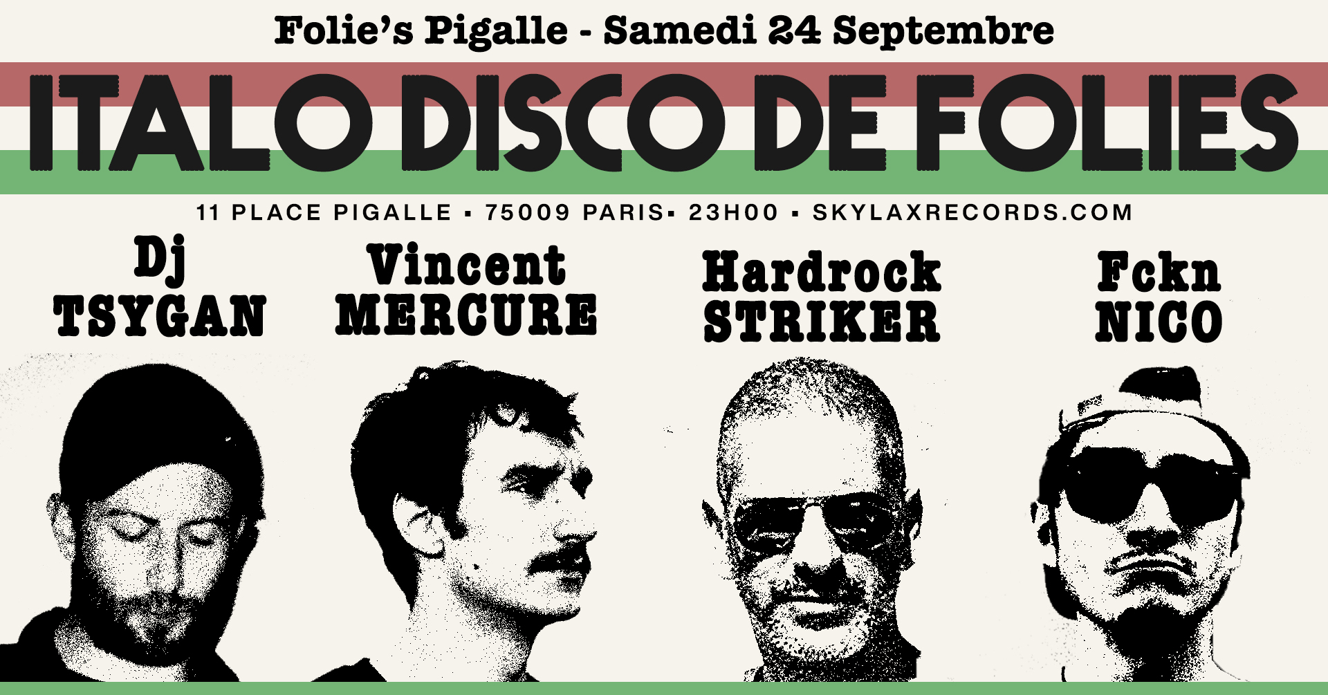 Italo Disco de Folies w Hardrock Striker, DJ Tsygan, Vincent Mercure & Fckn Nico