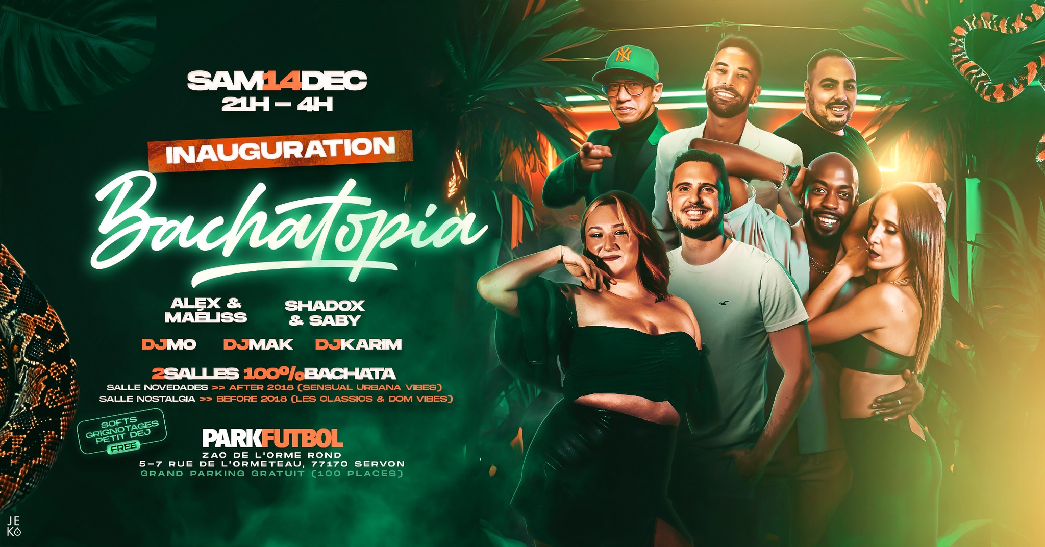 - BACHATOPIA - Samedi 14 Dec - Bachata Party @ Park 77 (Servon) - 2 Salles 100% Bachata