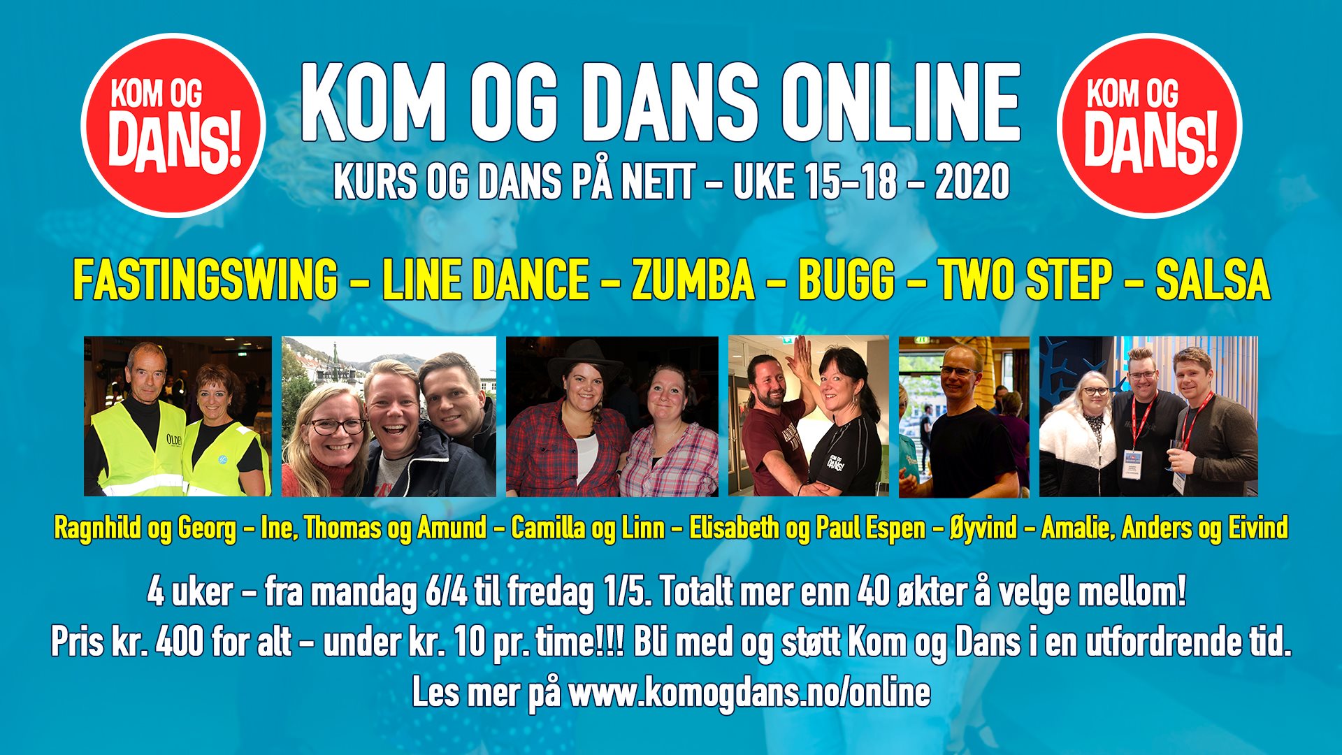 Kom og Dans Online - Kurs og dans på nett!