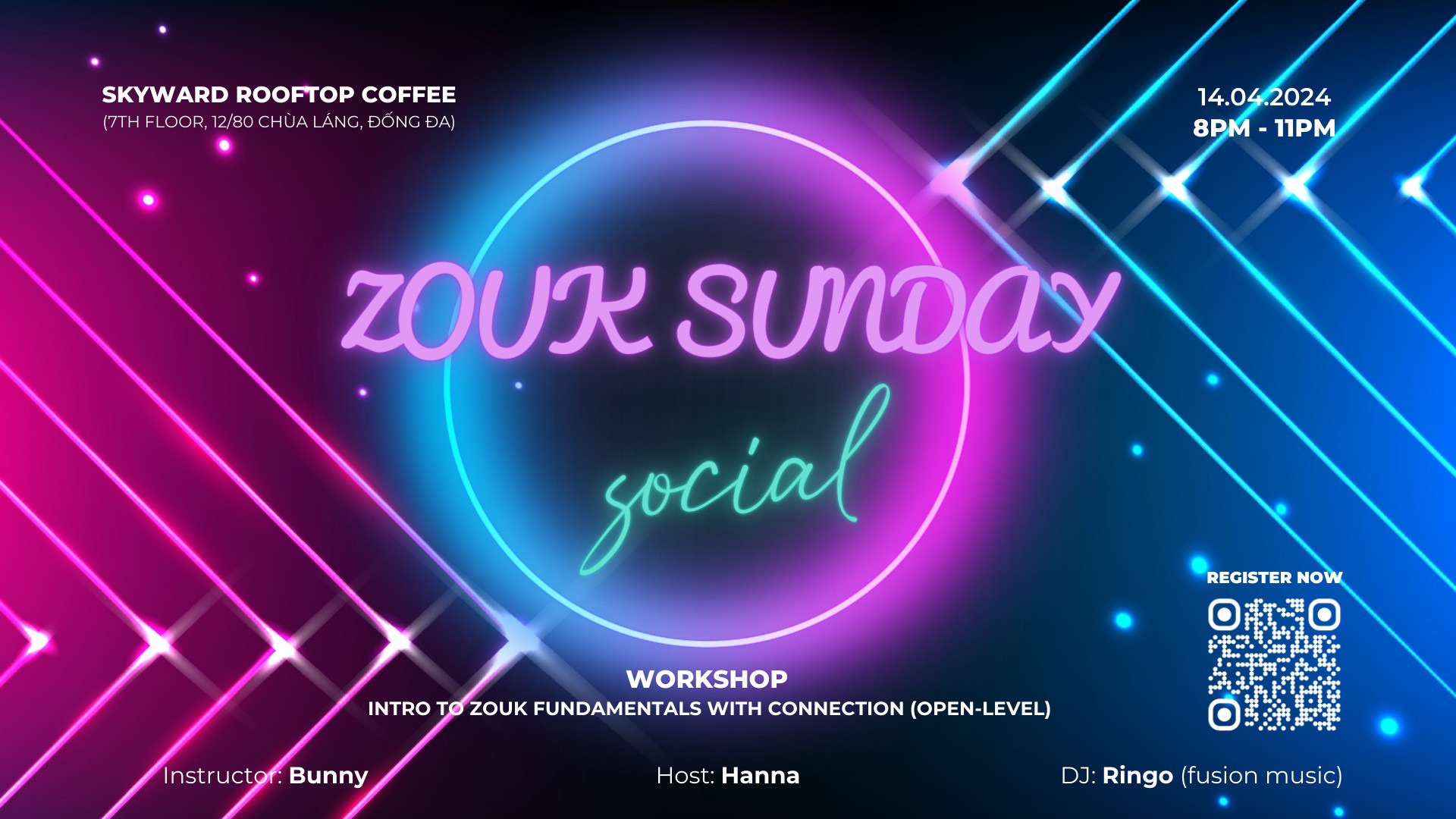 Zouk Sunday Social & Workshop: Intro to Zouk Fundamentals with Connection