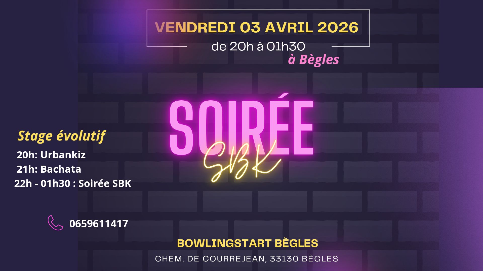 Soirée SBK , Bowlingstart Begles