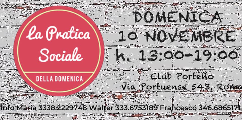 La Pratica Sociale della domenica di novembre!
