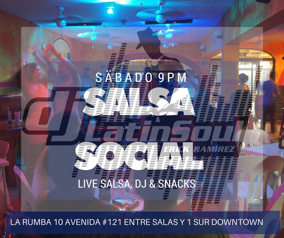 Social de salsa, taco y bachata