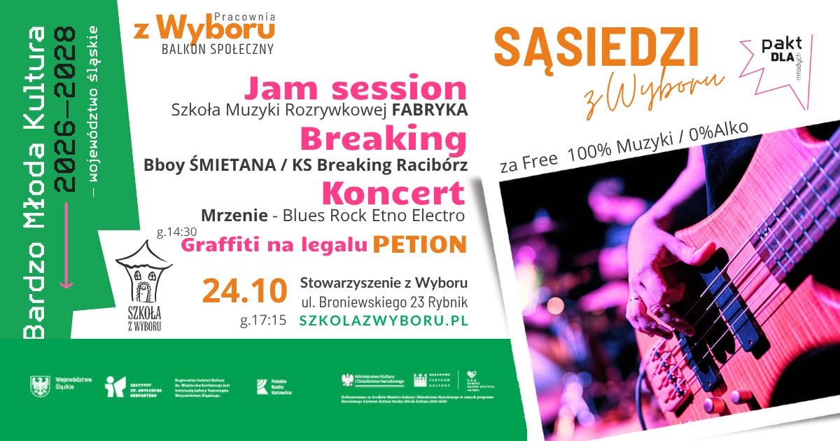 Jam session Graffiti na legalu Breaking Koncert blues etno electro - Sąsiedzi z Wyboru zapraszają