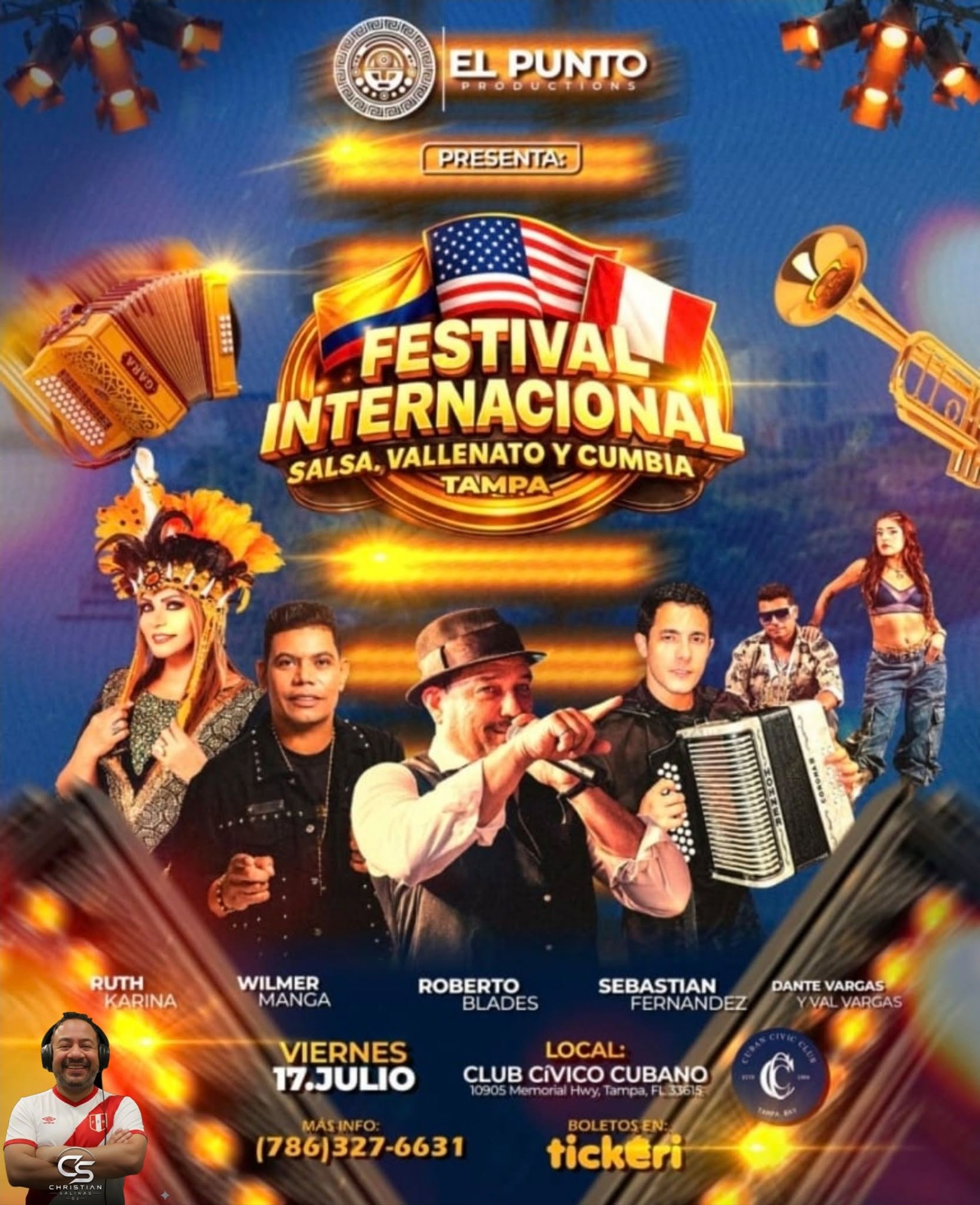 Festival Internacional Salsa, Vallenato, Cumbia en Tampa ‼️