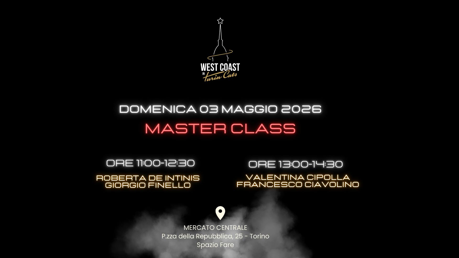 WEST COAST SWING MASTER CLASS - 03 MAGGIO con Roberta&Giorgio Valentina&Francesco