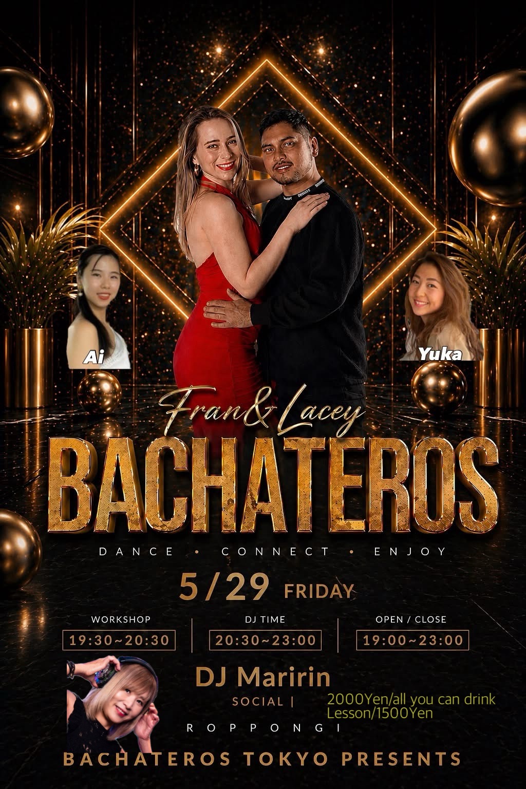 BACHATEROS Fran&Lacey All you can drink