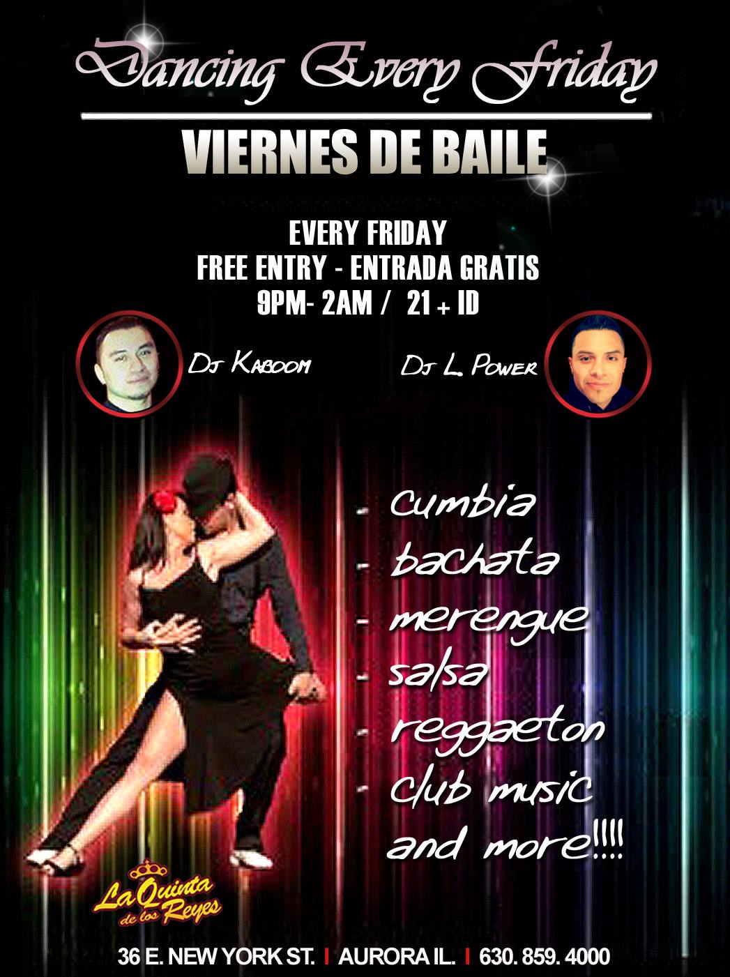 DANCING NIGHTS EVERY FRIDAY- VIERNES DE BAILE