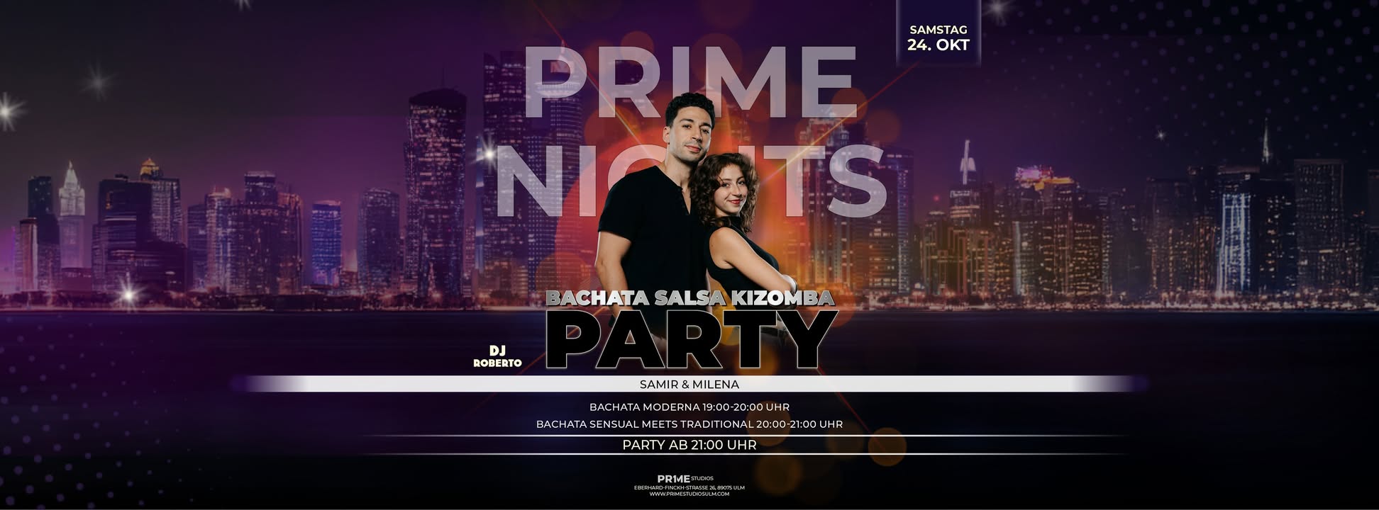 PRIME Nights Bachata, Salsa & Kizomba Party in Ulm