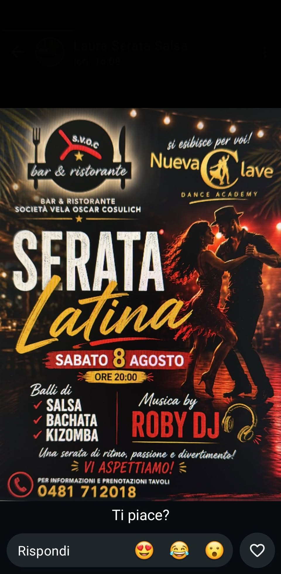 serata LATINA salsa-bachata-kizomba