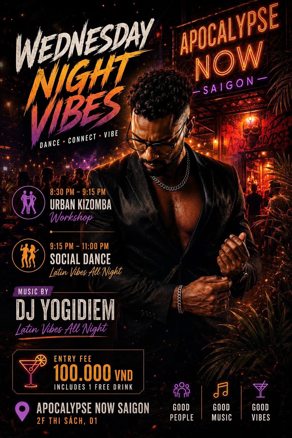 APOCALYPSE NOW WEDNESDAY SOCIAL LATIN