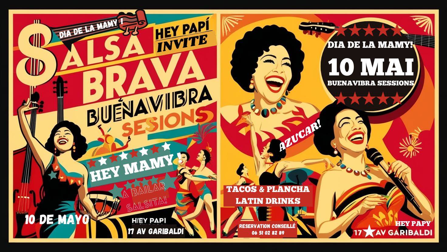 Dia De la Mamy ! Salsa Brava en Hey Papi