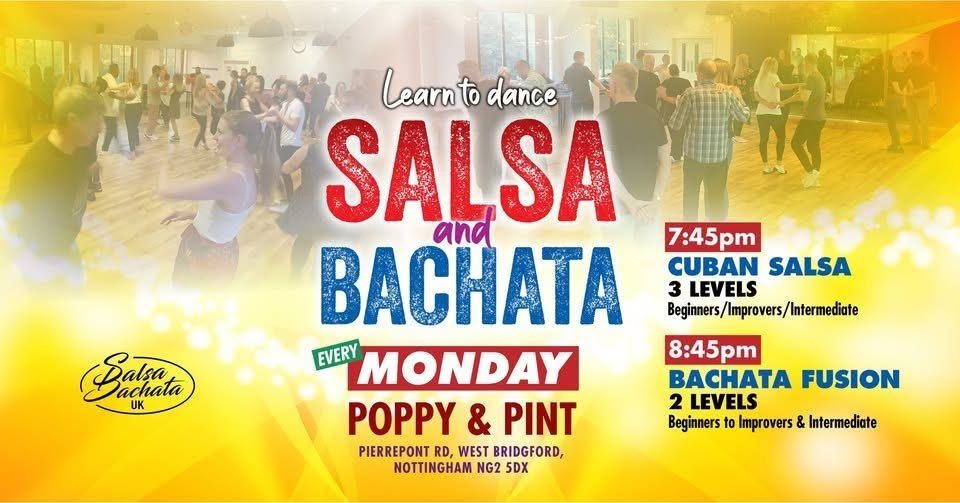 Cuban Salsa & Bachata classes every Monday at Poppy & Pint
