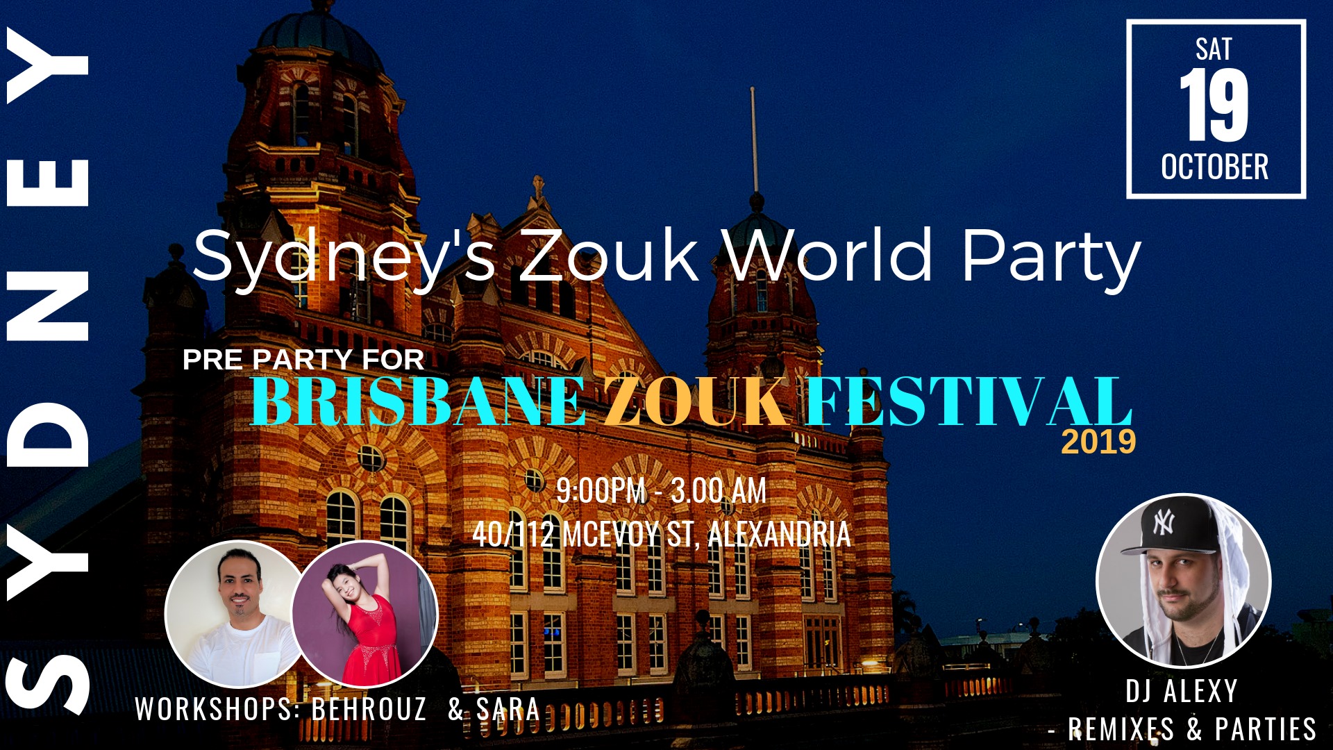 Sydney's Zouk World Party - Sat, Oct 19 (Brisbane ZF Pre-Party!)