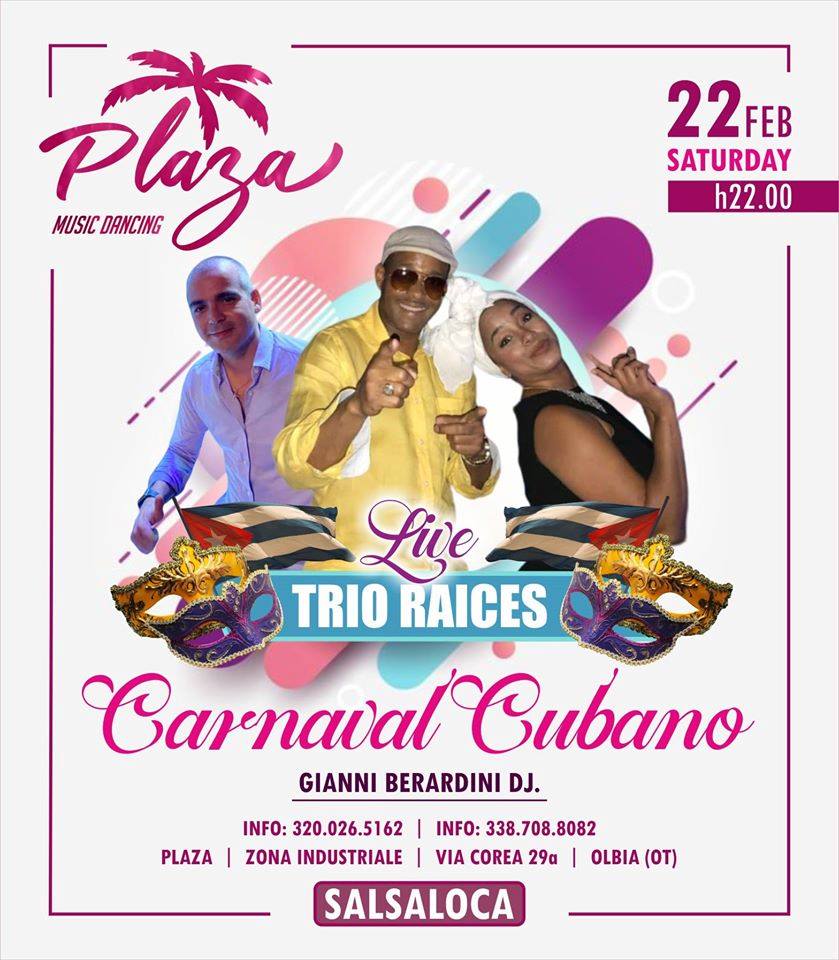 Carnevale Latino al PLAZA di Olbia