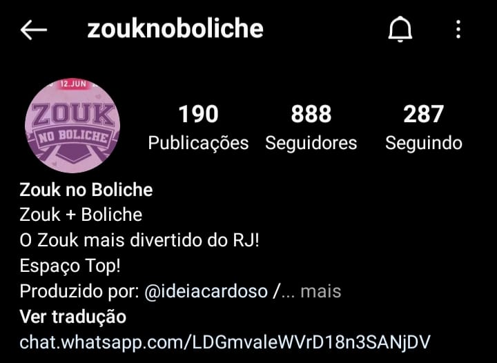 Zouk no Boliche Domingo, 10 de julho