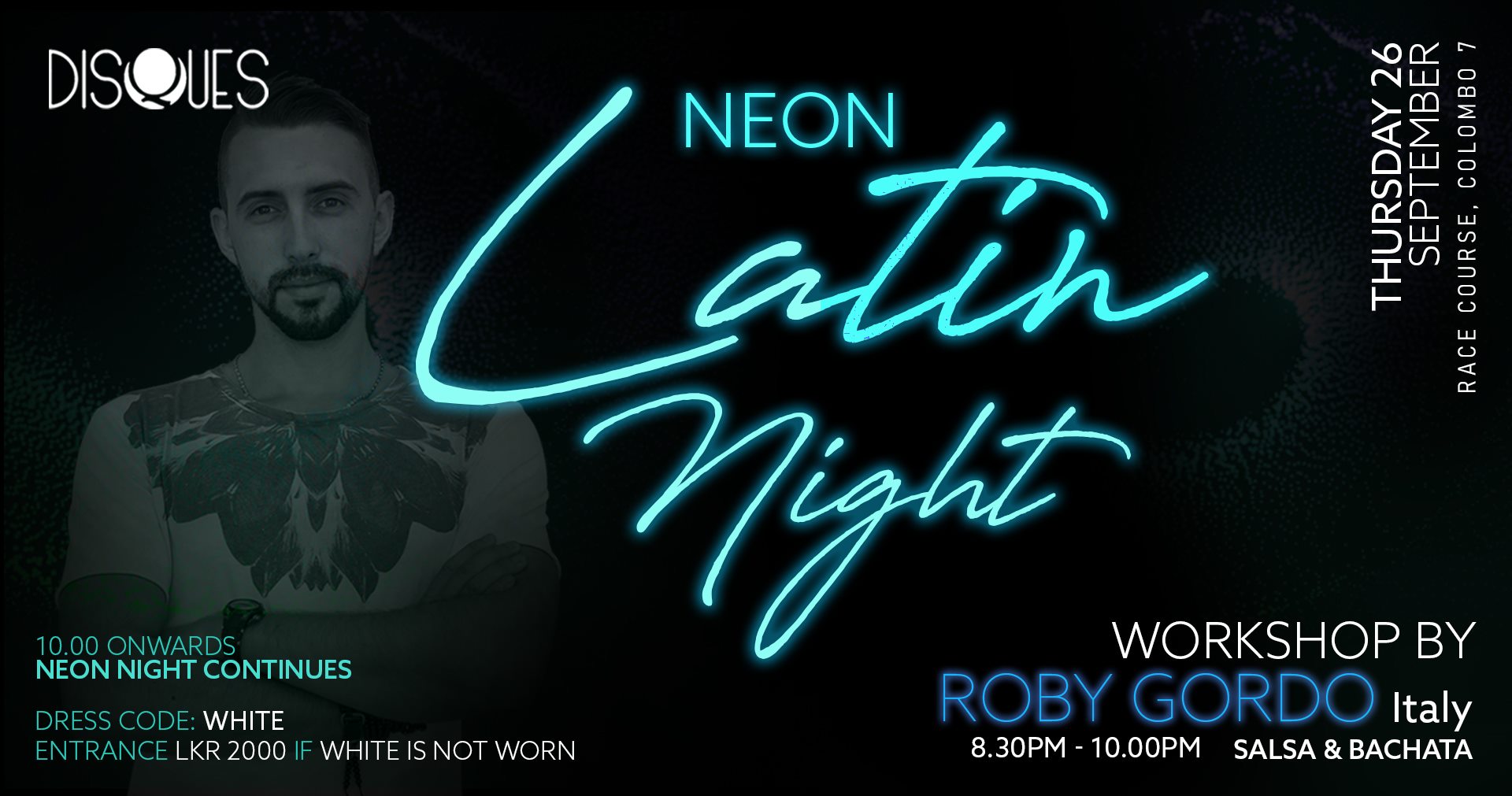 Disques Neon Latin Night with ROBY GORDO