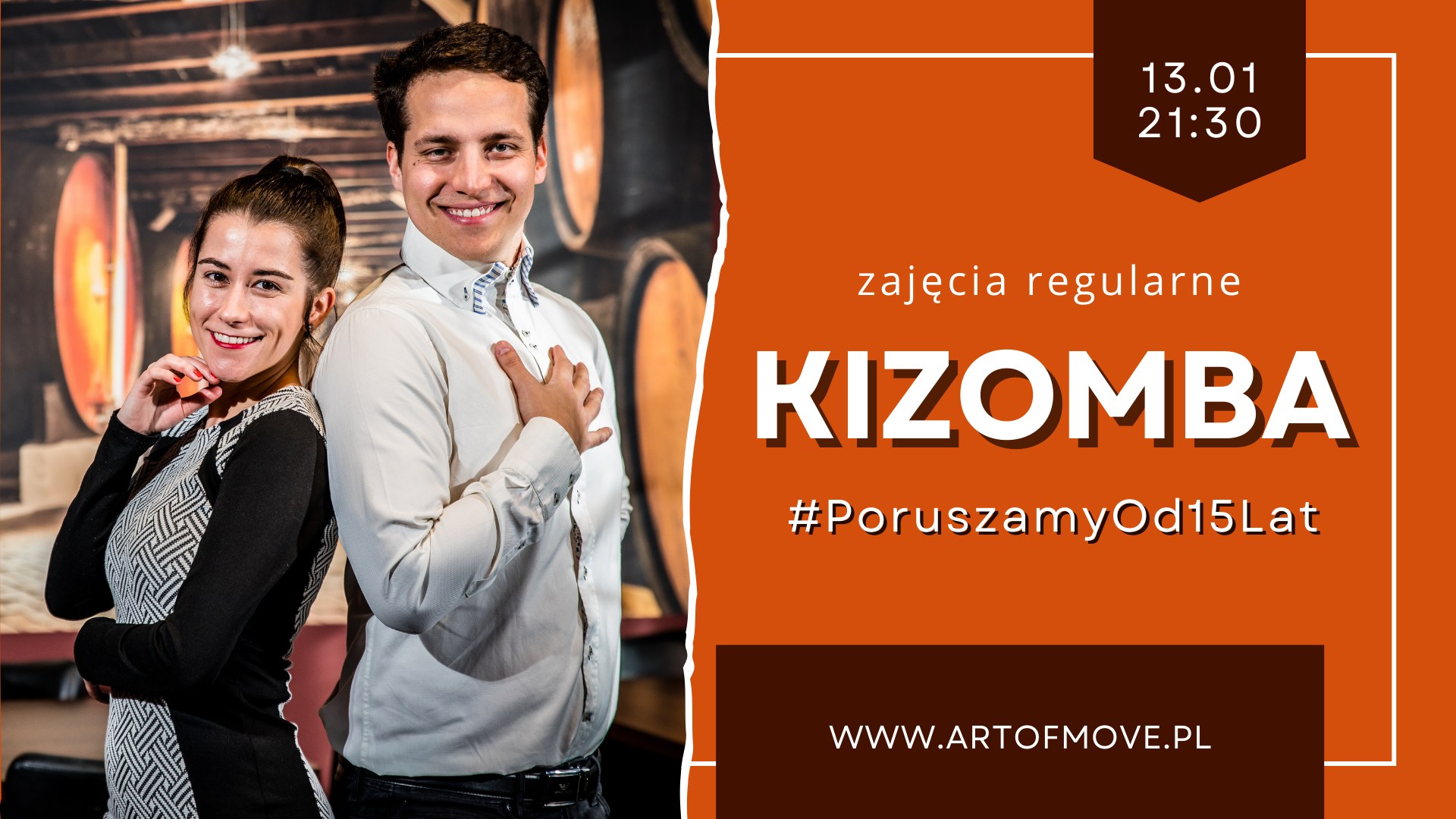 Kizomba w parach dla początkujących 13.01 Art of Move