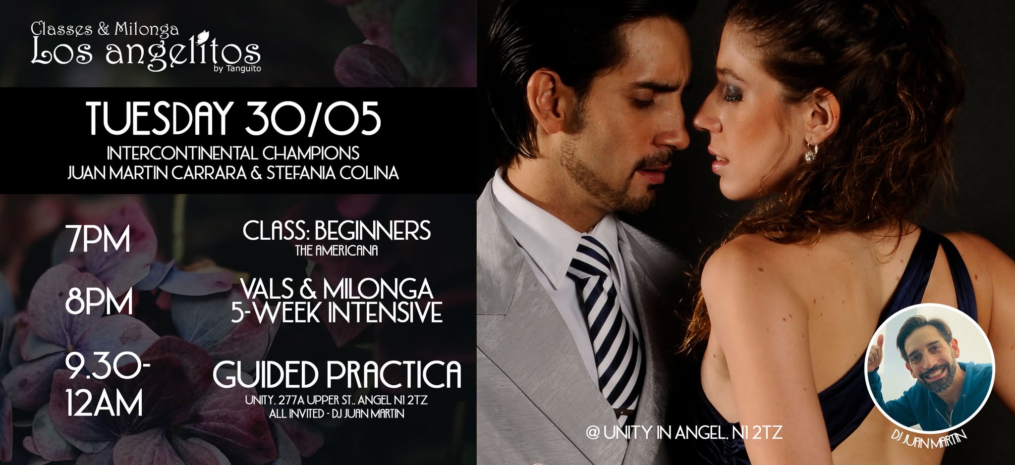 30 05 VALS & MILONGA INTENSIVE with Juan Martin and Stefania + Guided Practica