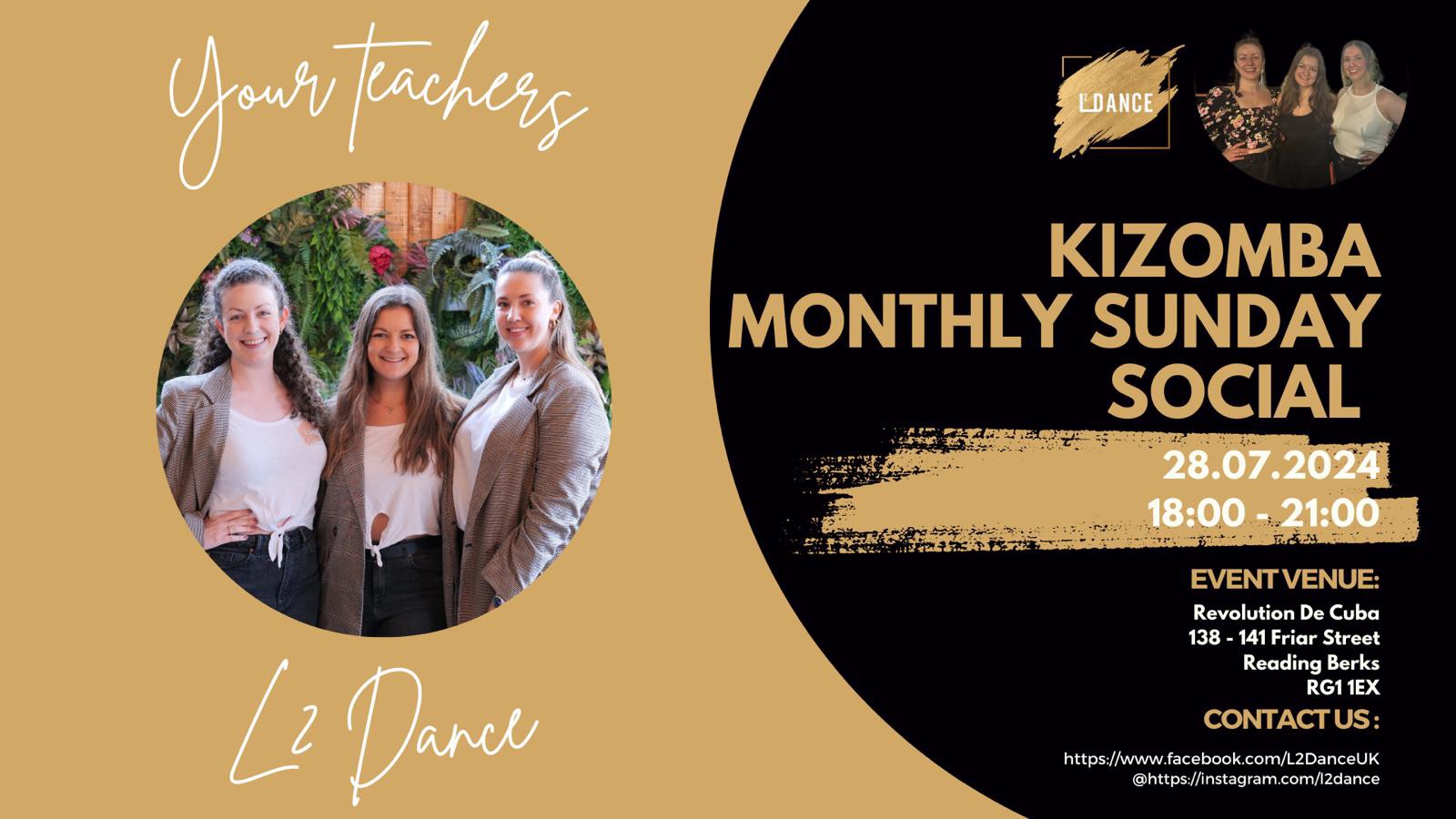 Kizomba Monthly Sunday Social - L2 Dance July Edition
