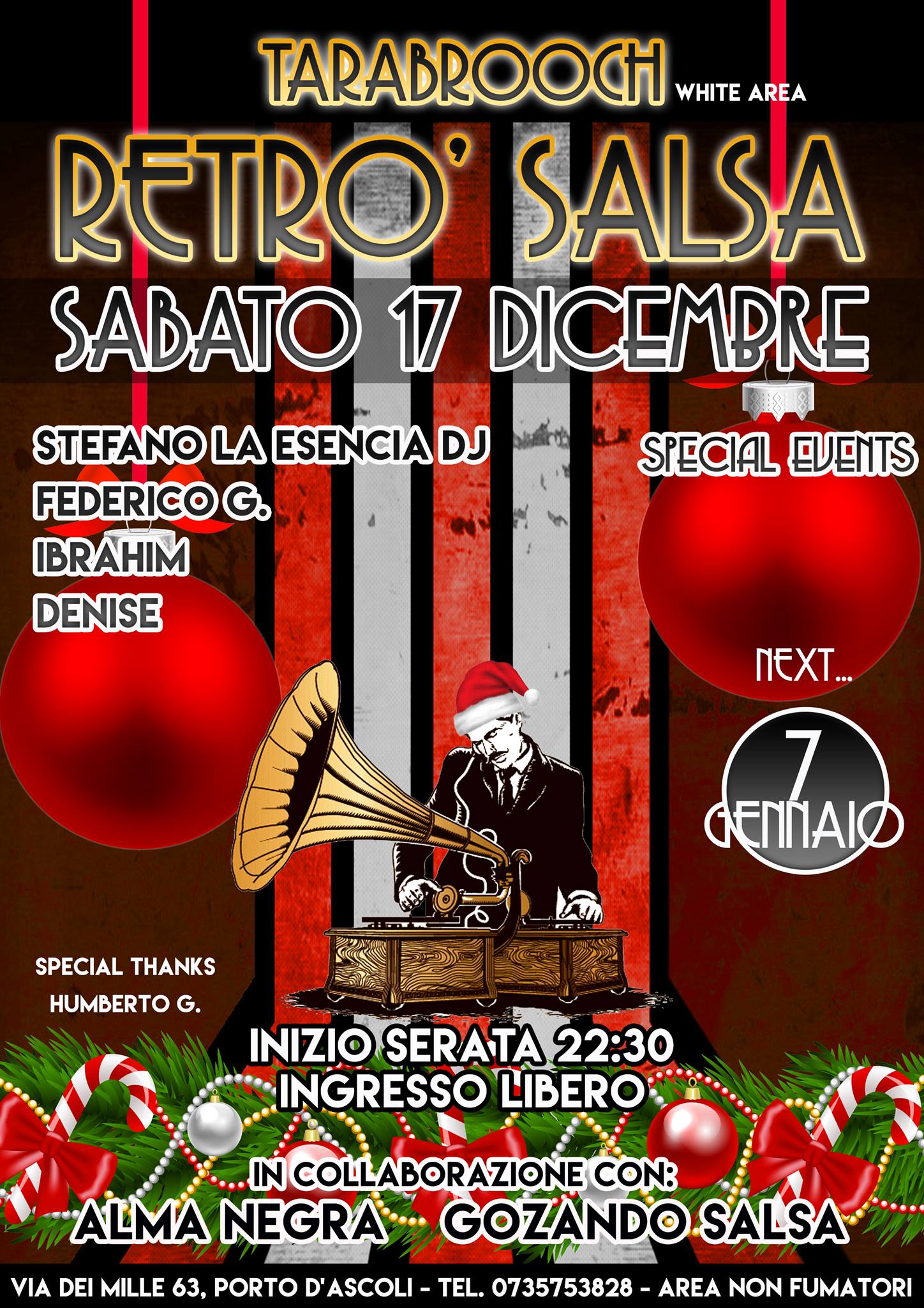 Sabato 17 Dicembre-Retro' Salsa-Special Event @Tarabrooch