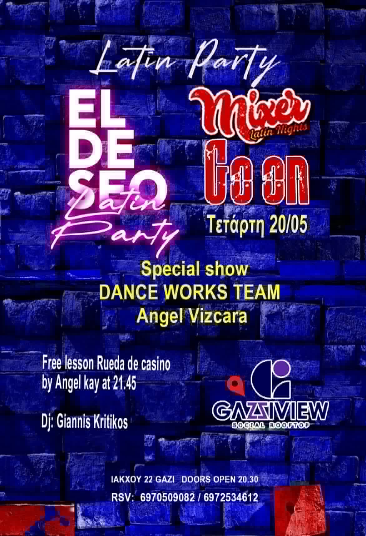 💥 MIXER- GO ON & El DESEO Latin party 💥 at Gazi View!