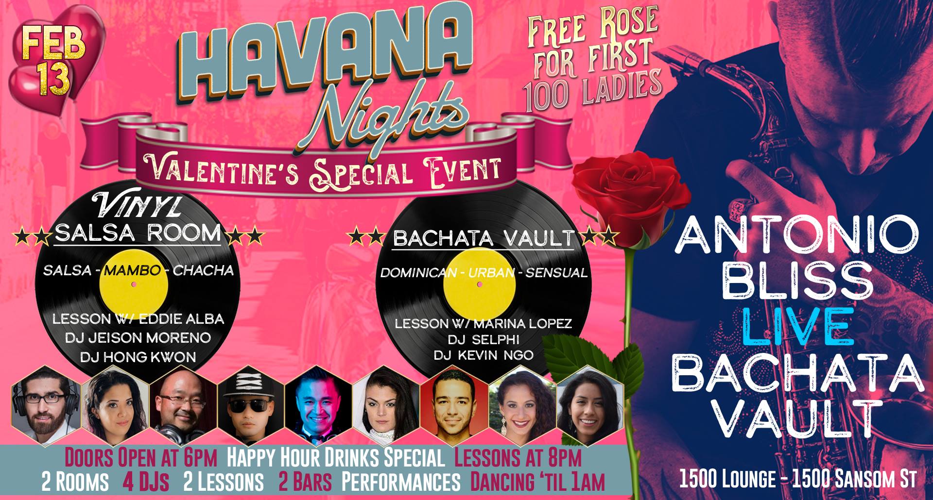 Havana Nights at 1500 Lounge Valentine's Special