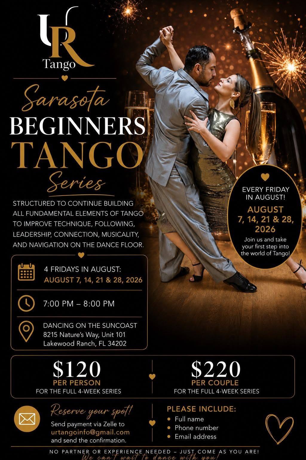 Sarasota Beginners Argentine Tango Series August 2026