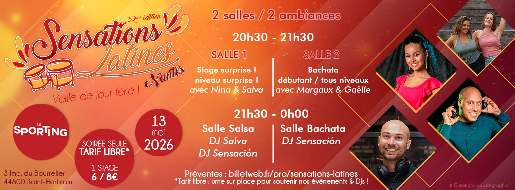 🕺💃 Sensations Latines #52 - Salsa & Bachata au Sporting Nantes !