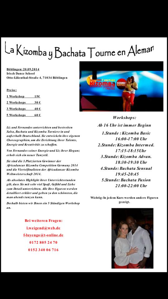 Kizomba y Bachata Tour : NEXT STOP: BÖBLINGEN
