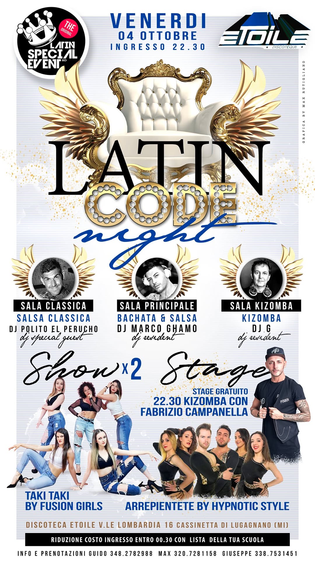 Venerdi Latin Code Night by LatinSpecialEvent all'Etoile