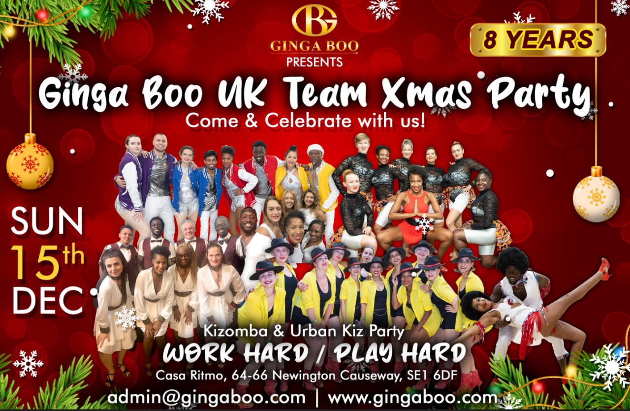 Ginga Boo UK team Xmas Party - 8 Years celebration - Kizomba & Urban Kiz