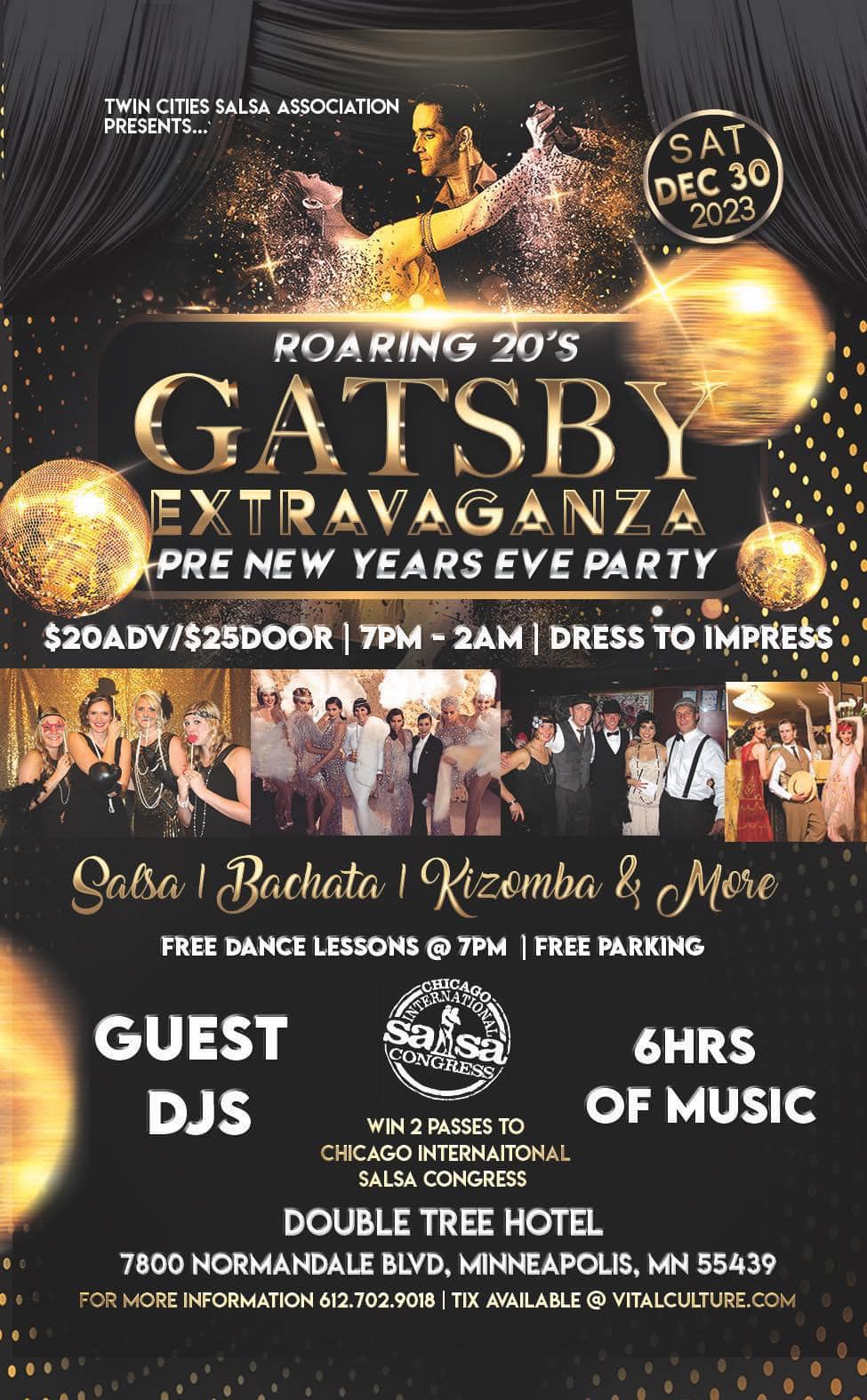 PRE New YEAR EVE Roaring 20s Party Gatsby Extravaganza 2023