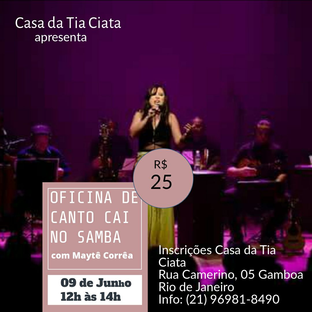 Oficina de Canto Cai No Samba no RJ
