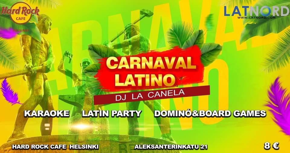 Carnaval Latino Social Sundays at Hard Rock Cafe Helsinki on 22.11.2020