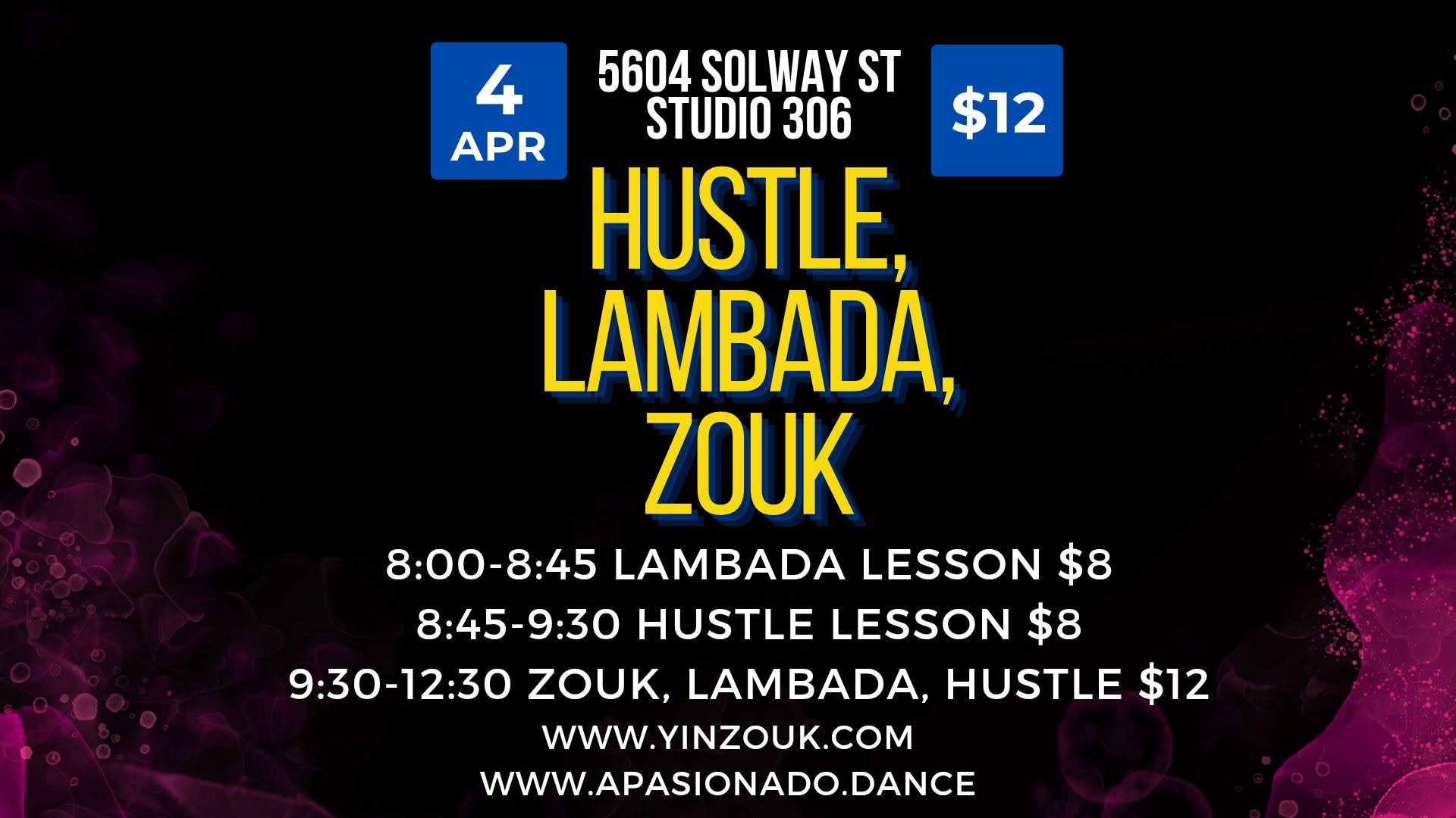 Hustle, Lambada, Zouk with YinZouk