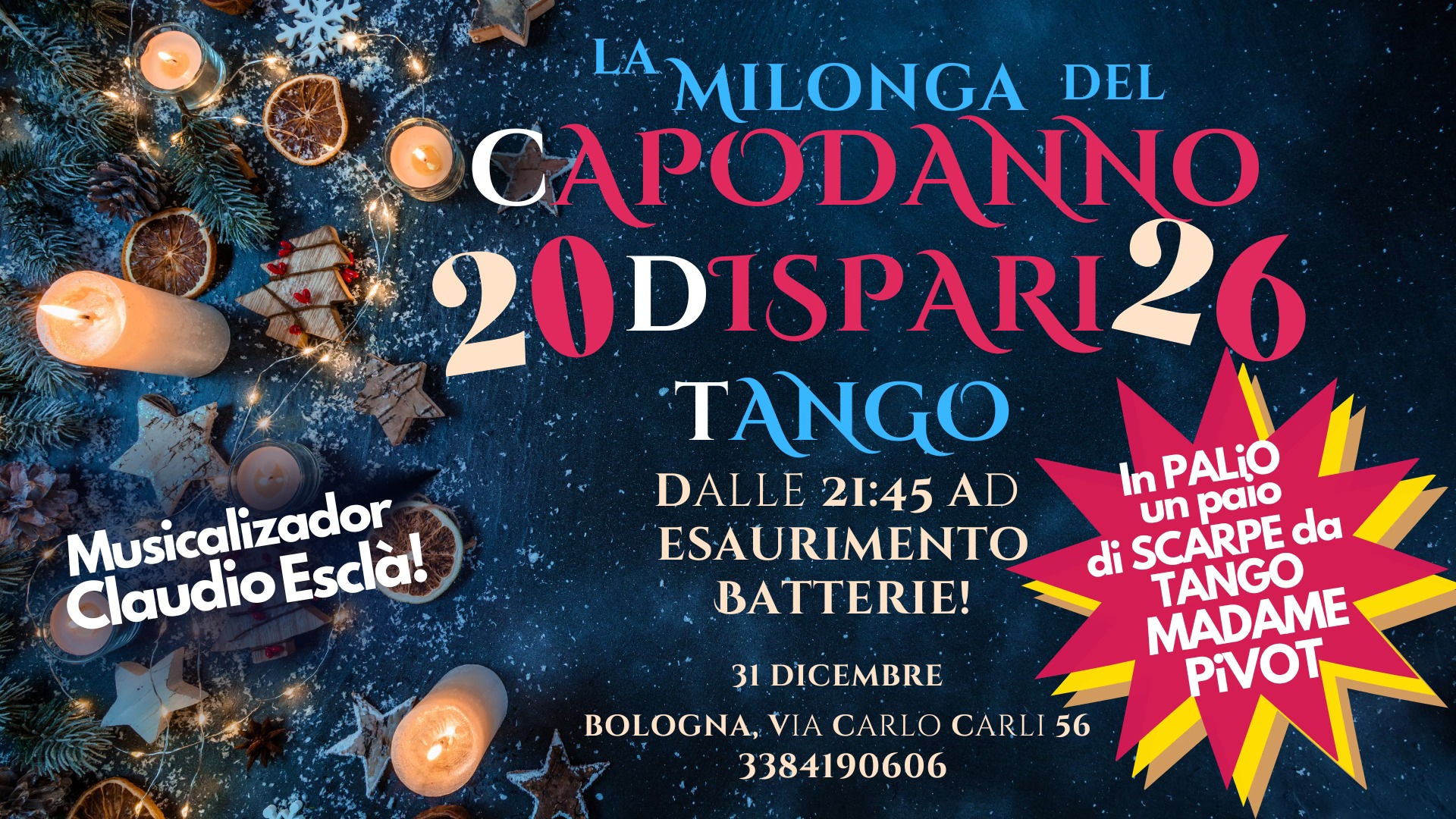 TANGODANNO DiSPARi 2026!- 300mq di Pista- Msclzdòr: Claudio Esclà! Scarpe Madame Pivot in palio!
