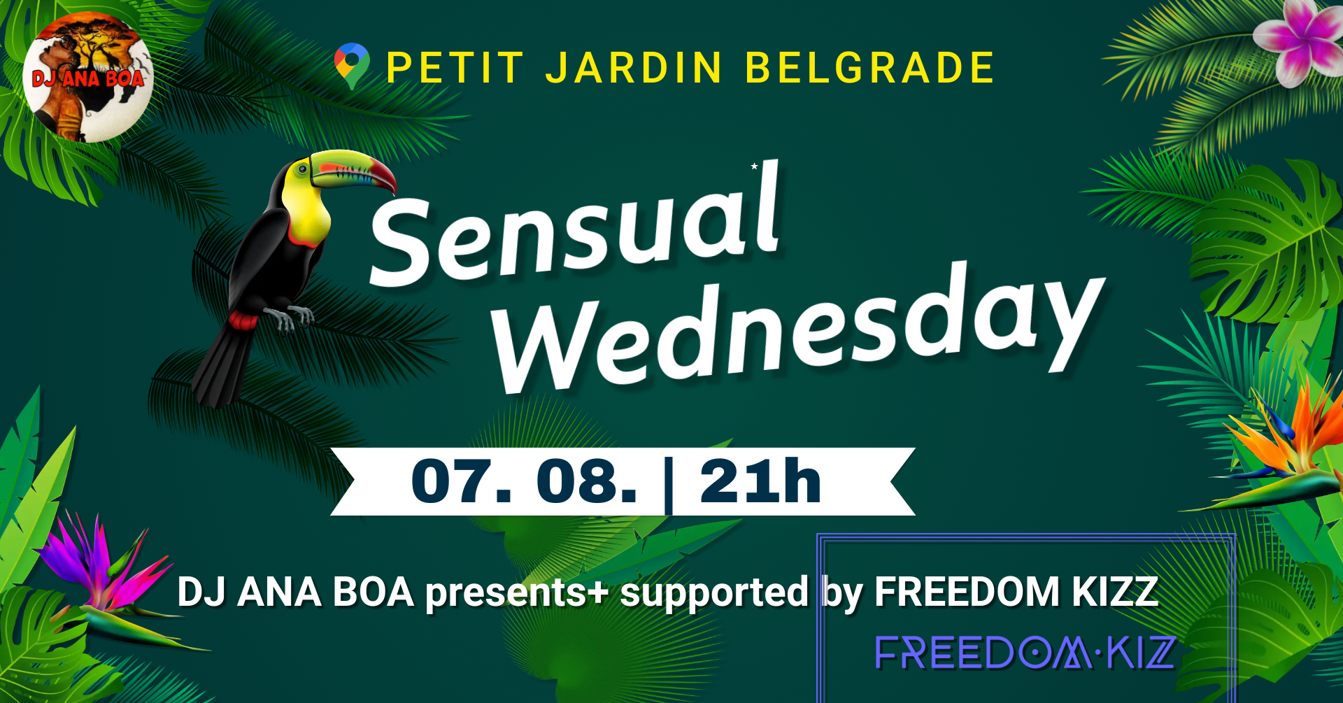 💃 Sensual Wednesday 07.08. Petit Jardin Belgrade Outdoor