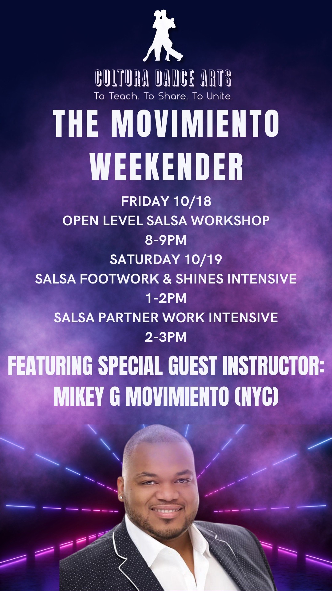 CULTURA DANCE ARTS MOVIMIENTO WEEKENDER FT MIKEY G MOVIMIENTO (NYC)