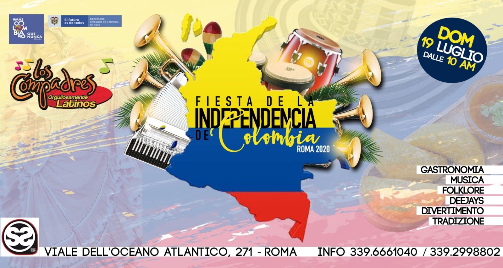 Fiesta Colombiana By Los Compadres Roma 2020